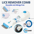 Anti Lice Metal Comb with 4 Filters | Stainless Steel Fine Tooth Head