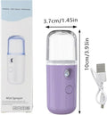 Portable Nano Facial Mist Sprayer – Hydrating Ionic Facial Steamer for Instant Skin Moisture, Glow & Refreshing Mist | USB Rechargeable