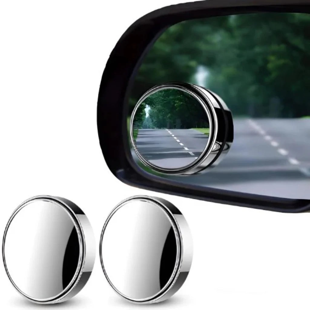 4pcs - Car Blind-Spot Side Mirror Silver Frame - (2 Pc / Set)