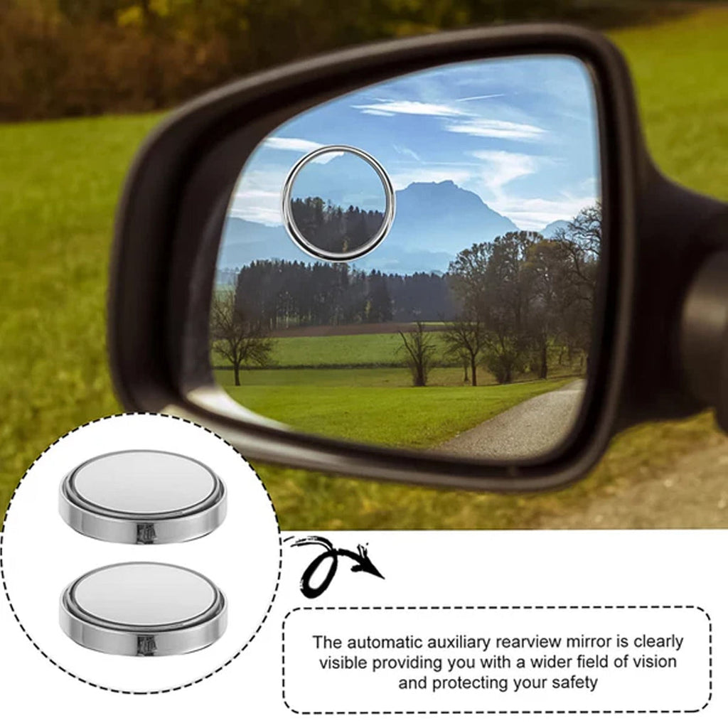 4pcs - Car Blind-Spot Side Mirror Silver Frame - (2 Pc / Set)