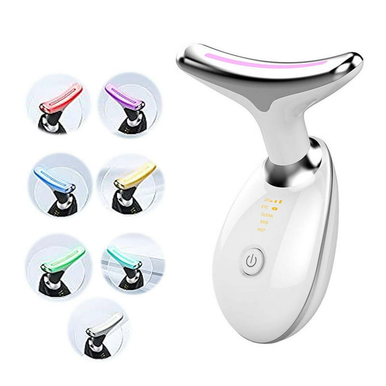 Neck Lifting And Tightening Massager EMS Microcurrent Face And Neck Device With LED Light